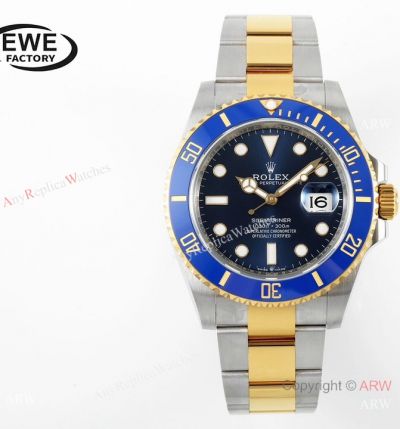 EWE factory ROLEX Submariner Bluesy 41mm 1-1 Clone 3235 Two-tone Watch